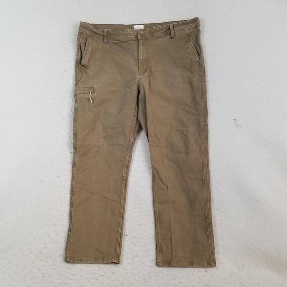 Weatherproof Vintage Pants Mens 40x30 Brown Relaxed Fit Utility Work Zip Pocket - Picture 1 of 13